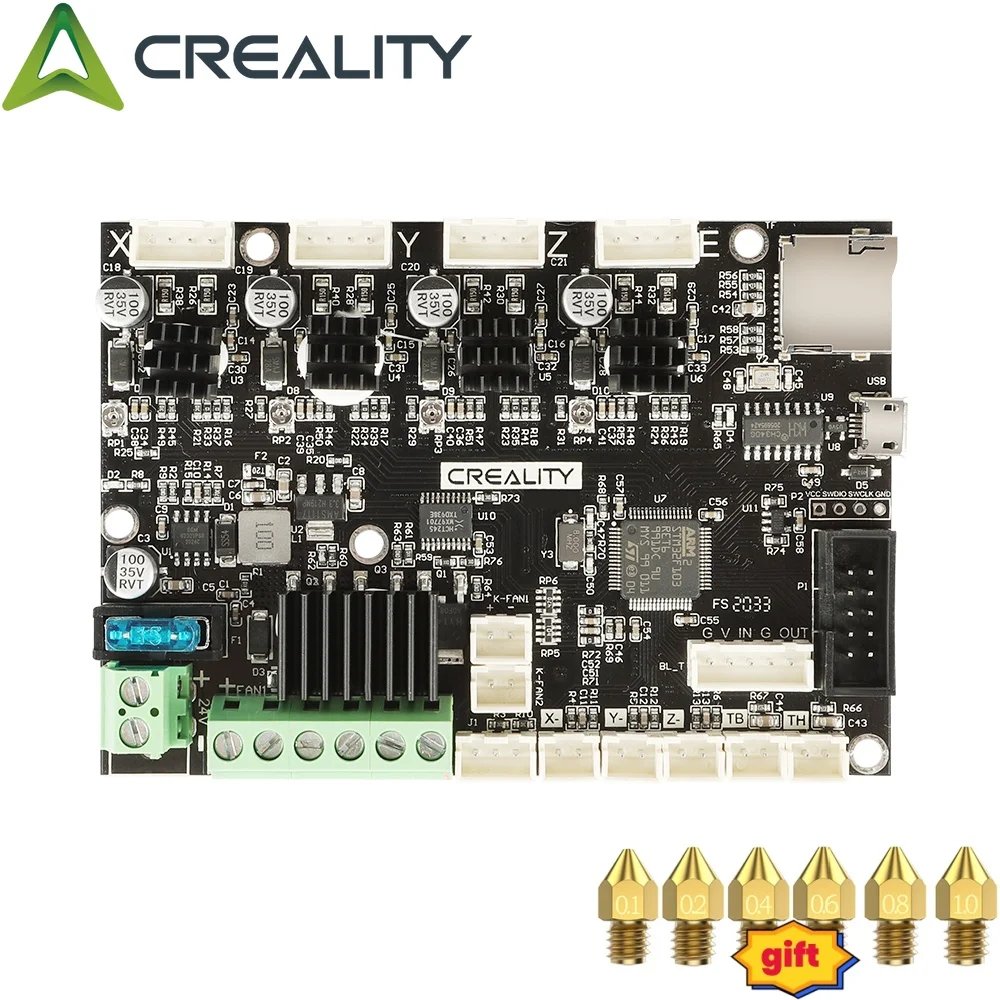 

Creality 3D Printer Ender 3 V2 Upgraded Silent Board Motherboard V4.2.7 with TMC2225 Driver Marlin 2.0.1 for Ender 3 V2 Series