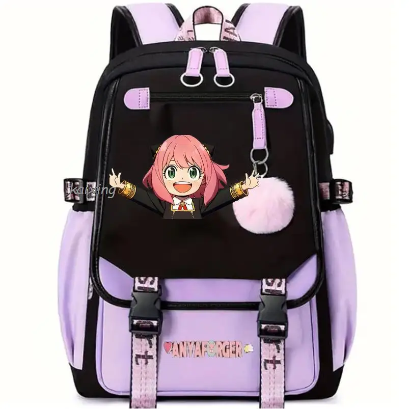 MINISO Hot Anime Spy X Family Rucksack Mädchen Laptop Rucksack Student Schulter Schultasche Schultasche Akademie Rucksack Mochilas