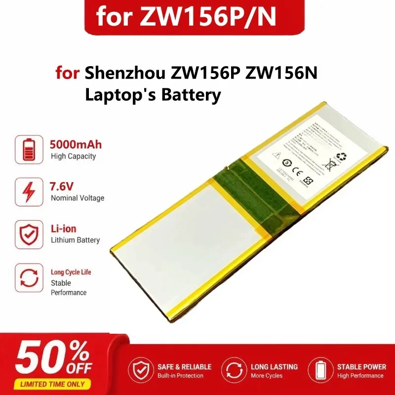 [NEW] 7.6V 5000mAh Laptop Battery for Shenzhou ZW156P ZW156N Laptop's Battery