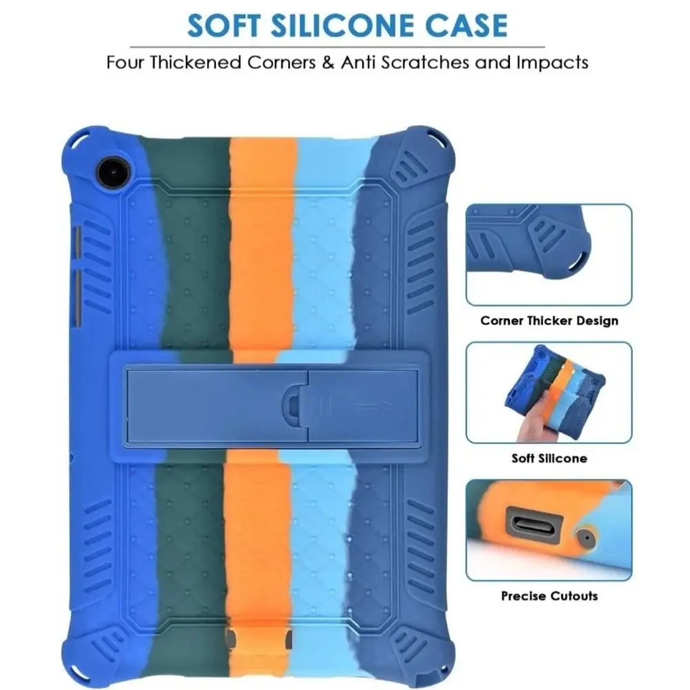 Capa de silicone com alça de ombro criativa, capa à prova de choque para tablet de 11 polegadas, capa macia para Galaxy Tab A9 + 11"