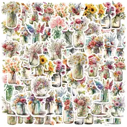 Etori Life 30pcs Fresh Plants and Colorful Flowers Exquisite Patterns Student DIY Laptops,Scrapbooks Decoration Stickers