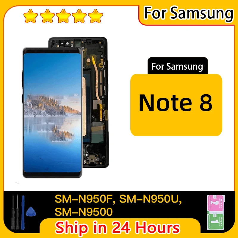 TFT-дисплей для Samsung Note 8, ЖК-дисплей, преобразователь сенсорного экрана в сборе для Samsung Note 8, N950F N950U N950W N950FD