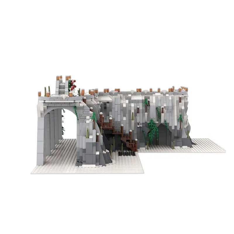 MOC مدينة بناء الشتاء قرية ركن نفق وحدات العمارة التكنولوجيا اللبنات نموذج لعب الأطفال الطوب هدية #3