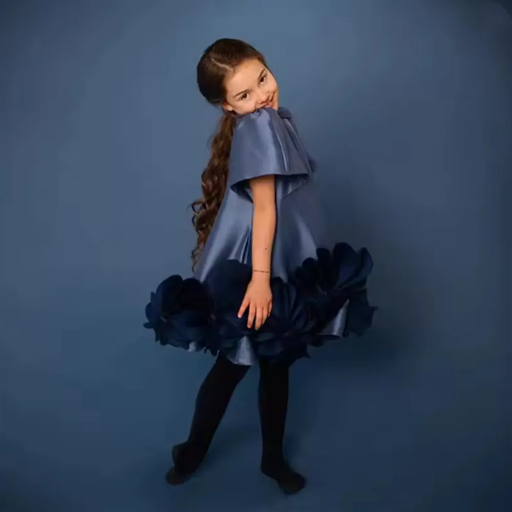 

Elegant Flower Girl Wedding Dress Ruffles Appliques Princess Birthday Party Dress Evening Wear Kids Girls Fashionable Dress