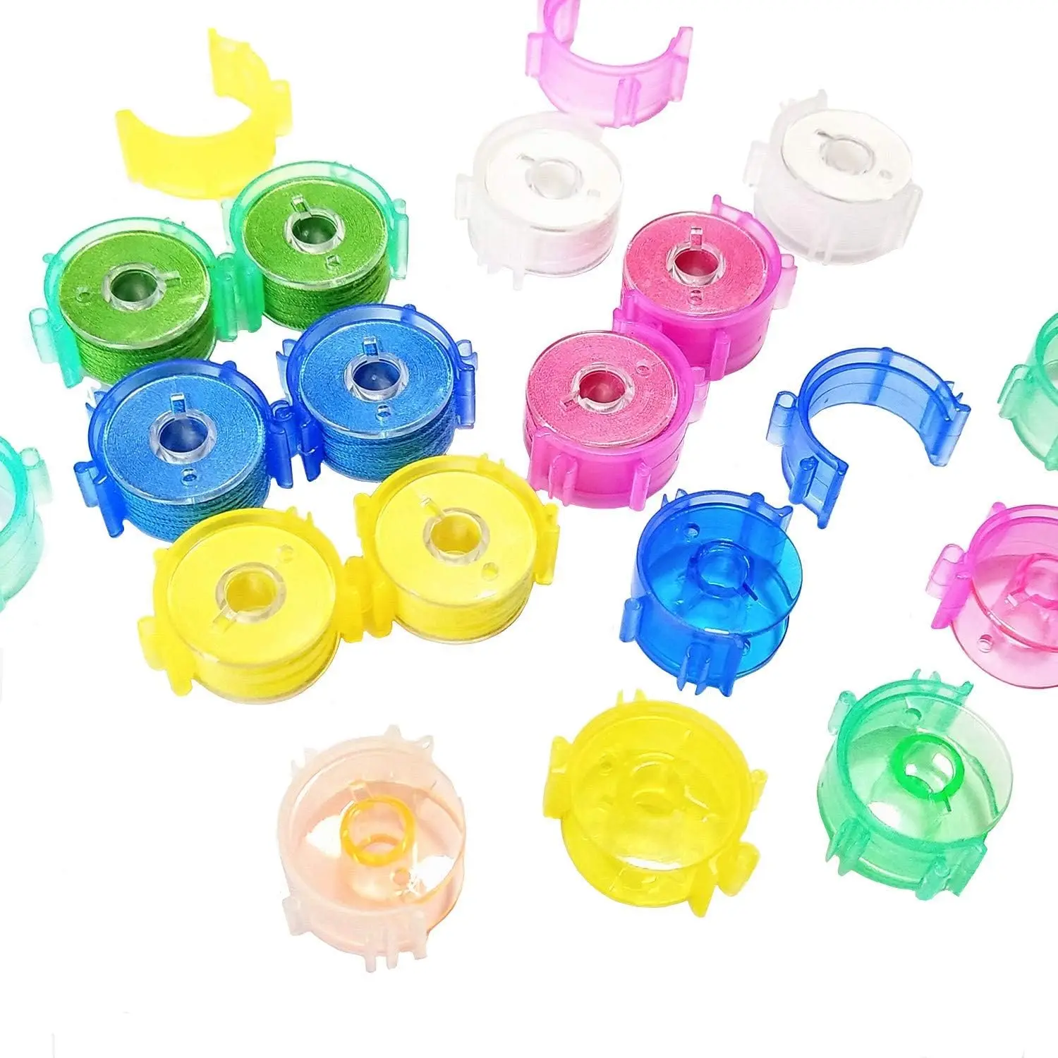 10-50pcs Sewing Bobbin Clips Plastic Bobbin Holder Clamps Sewing Tool Accessory Prevent Thread Tails from Unwinding Spool Savers