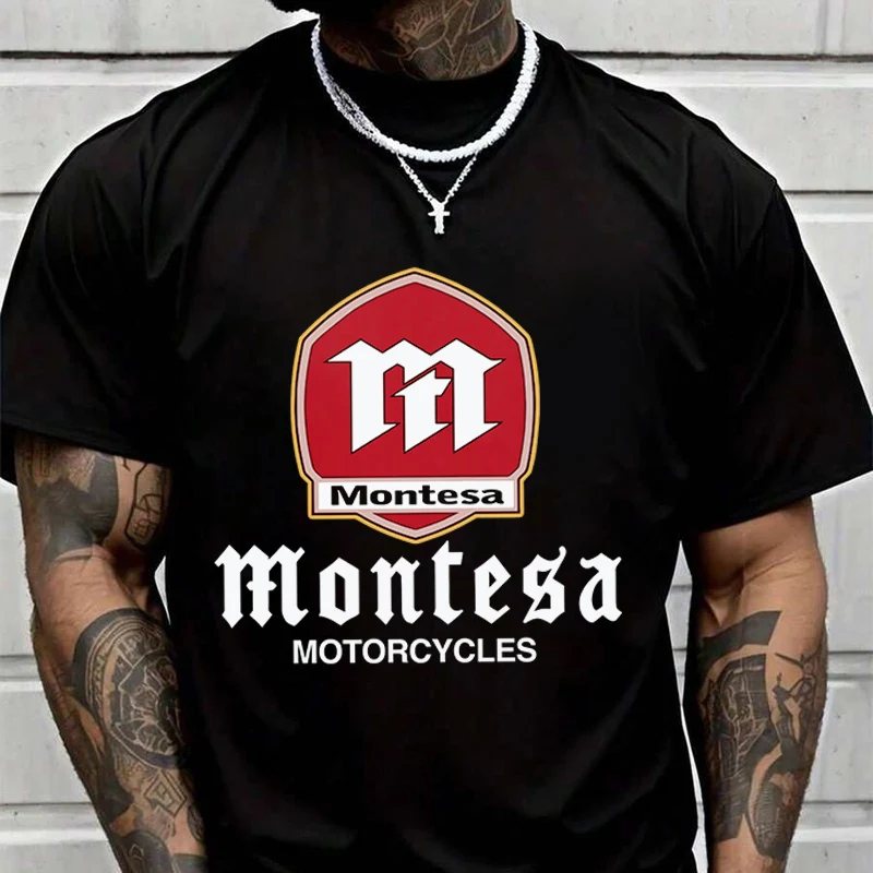 

Футболка с принтом мотоциклов Montesa для райдеров, мужская и женская модная повседневная футболка высокого качества с круглым вырезом, 2026