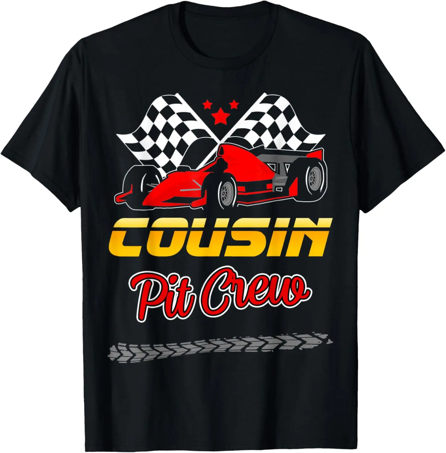 Race Car Birthday Party Racing Family Cousin Pit Crew T-Shirt