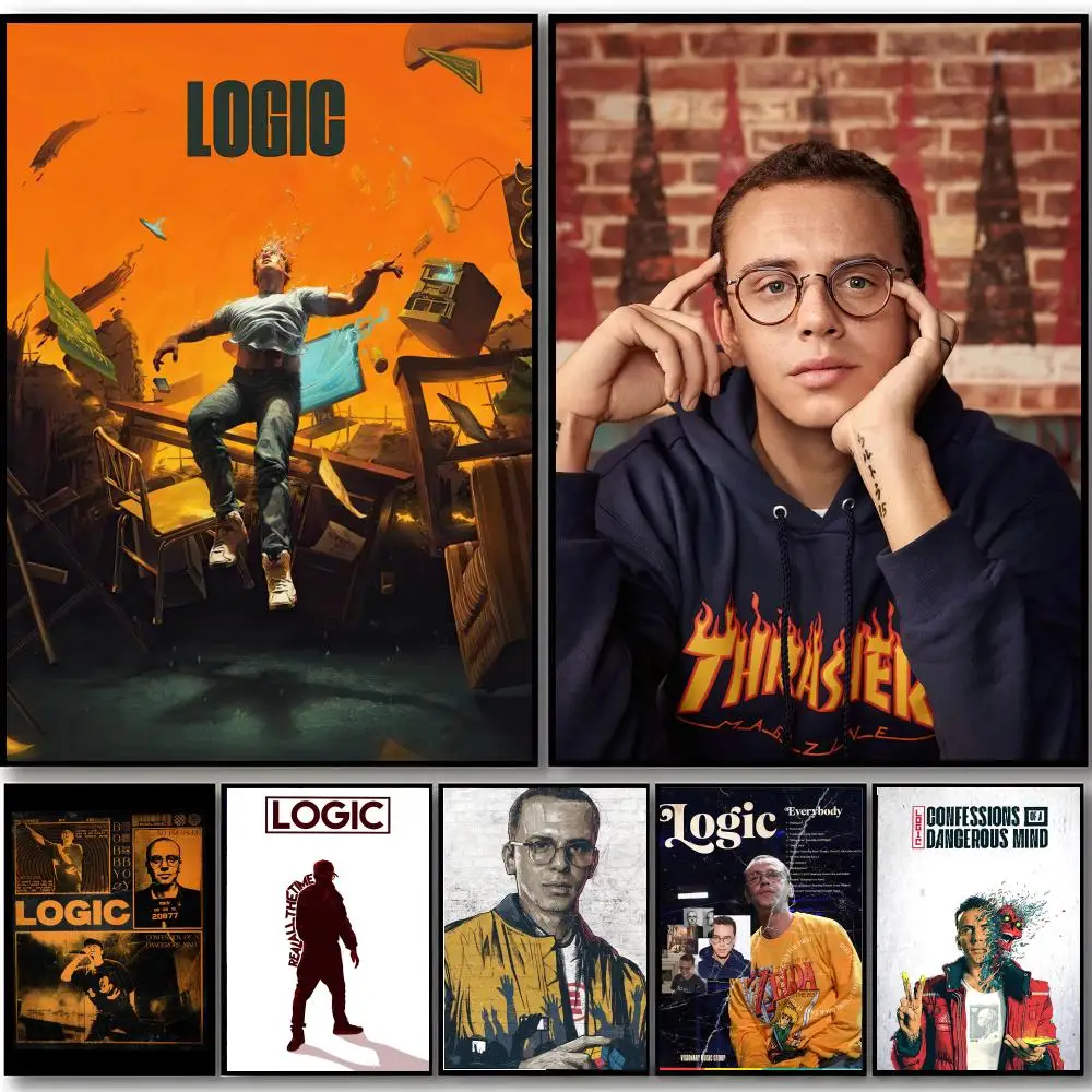 Talented American HipHop Rapper Singer L-Logic Poster HD art sticky wall waterproof home bedroom bar aesthetic decoration