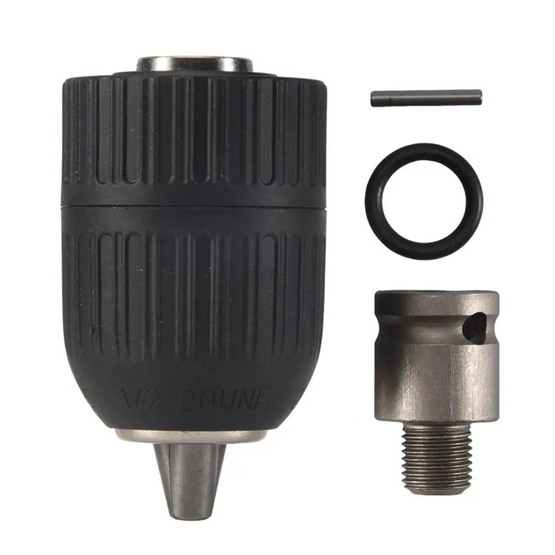 Stock Quantity 2-13Mm 1/2-20UNF With 1/2 Chuck Adaptor Self-Locking Keyless Electric Drill Chuck For Impact Wrench Conversion To