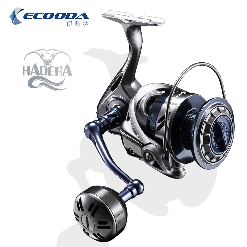 

2022 ECOODA HADERA Spinning Fishing Reel 6000 8000 470g 4.3:1Ratio 10+1BB 15kg Drag Power Carbon Jigging Boat Reel For Saltwater