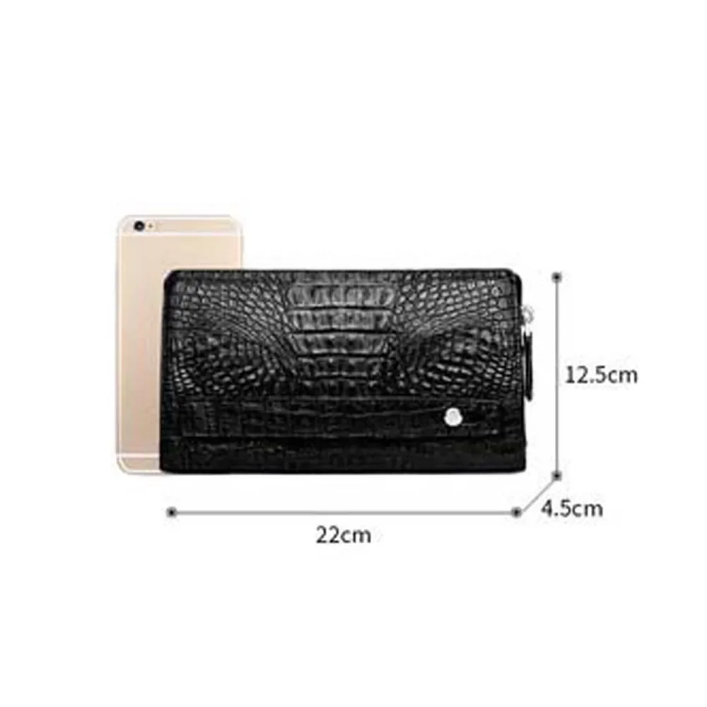 kadilaier  crocodile leather men bag handbag men bag crocodile leather zipper wallet male clutch bag