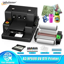 A3 UV Printer For Epson XP600 UV Flatbed Printer For Glass Metal Plastic UV DTF Printing Machine UV Transfer Sticker Printer