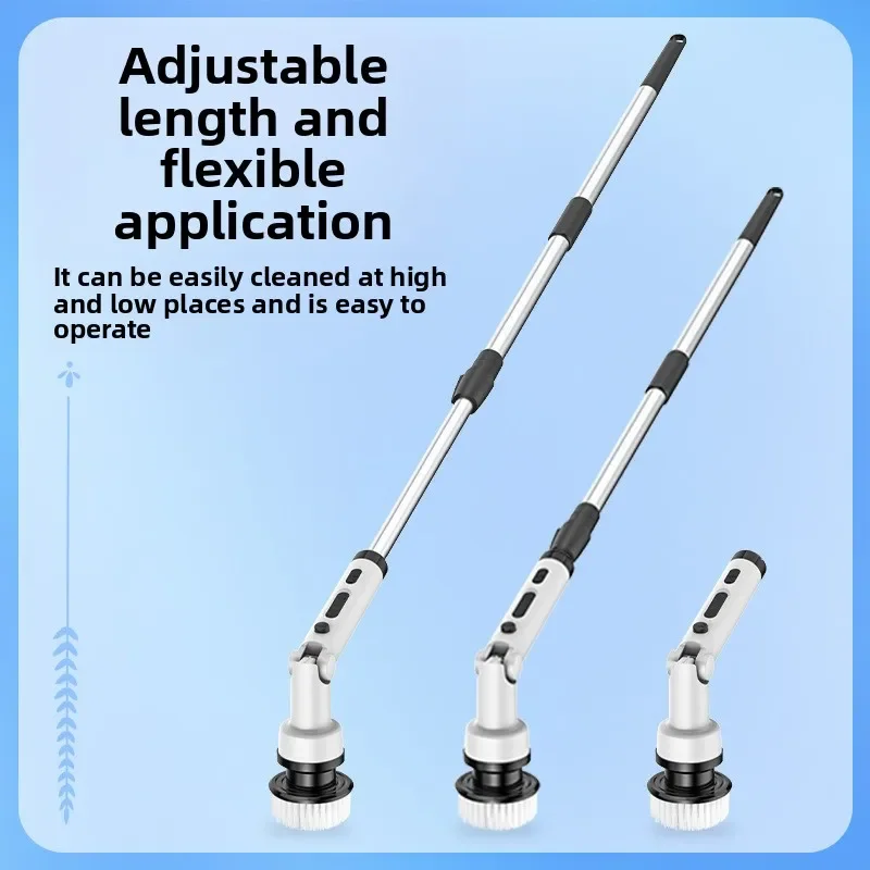فرشاة دوارة بزاوية قابلة للتعديل 6 في 1 لتنظيف المطبخ ونافذة المرحاض والحمام وتنظيف الدوران الكهربائي المحمول