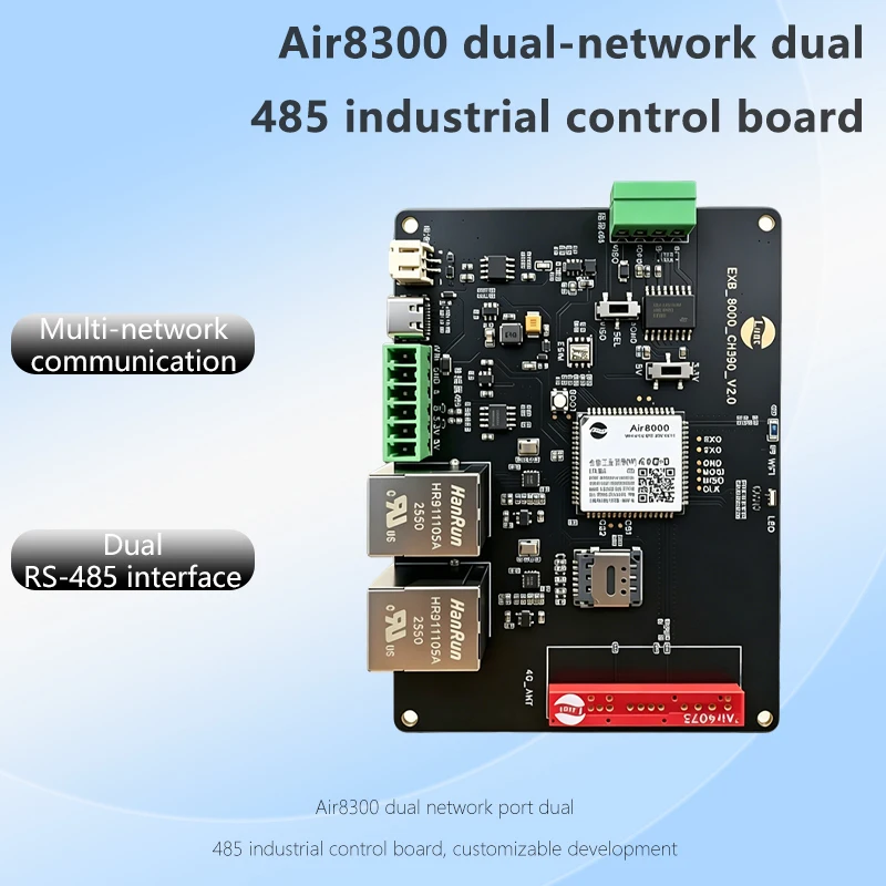 Air8300 Dual Ethernet Dual RS485 Industrial Control Board Support 4G WiFi Multi-network Communication For Industrial Automation