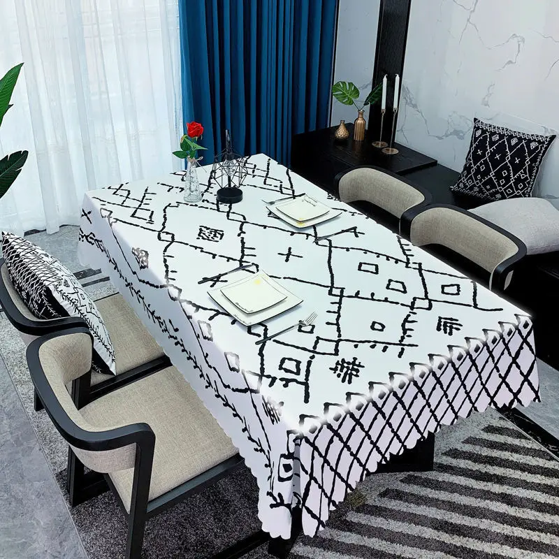 Retro Simplicity Dinning Tablecloth Wedding Decoration Table Cloth Rectangular Not PVC Kitchen Waterproof Table Covers Manteles