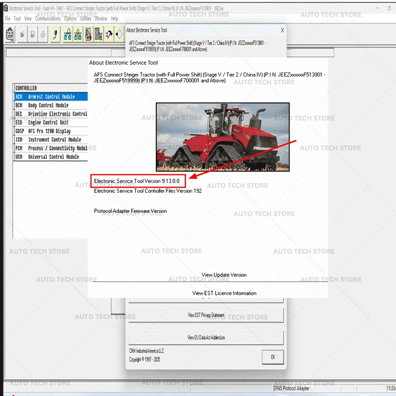 لبرنامج أدوات الخدمة الإلكترونية CNH (EST 9.13 Up1 EST 9.12 Up5 Level الهندسة) + المنشط + الإجراءات التشخيصية Unexpire