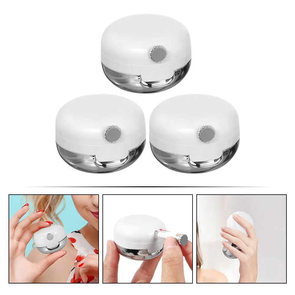 Contenedores con espejo, Mini tarros para brillo de labios, productos de belleza DIY, almacenamiento de plástico pequeño portátil para cremas, 3 uds.