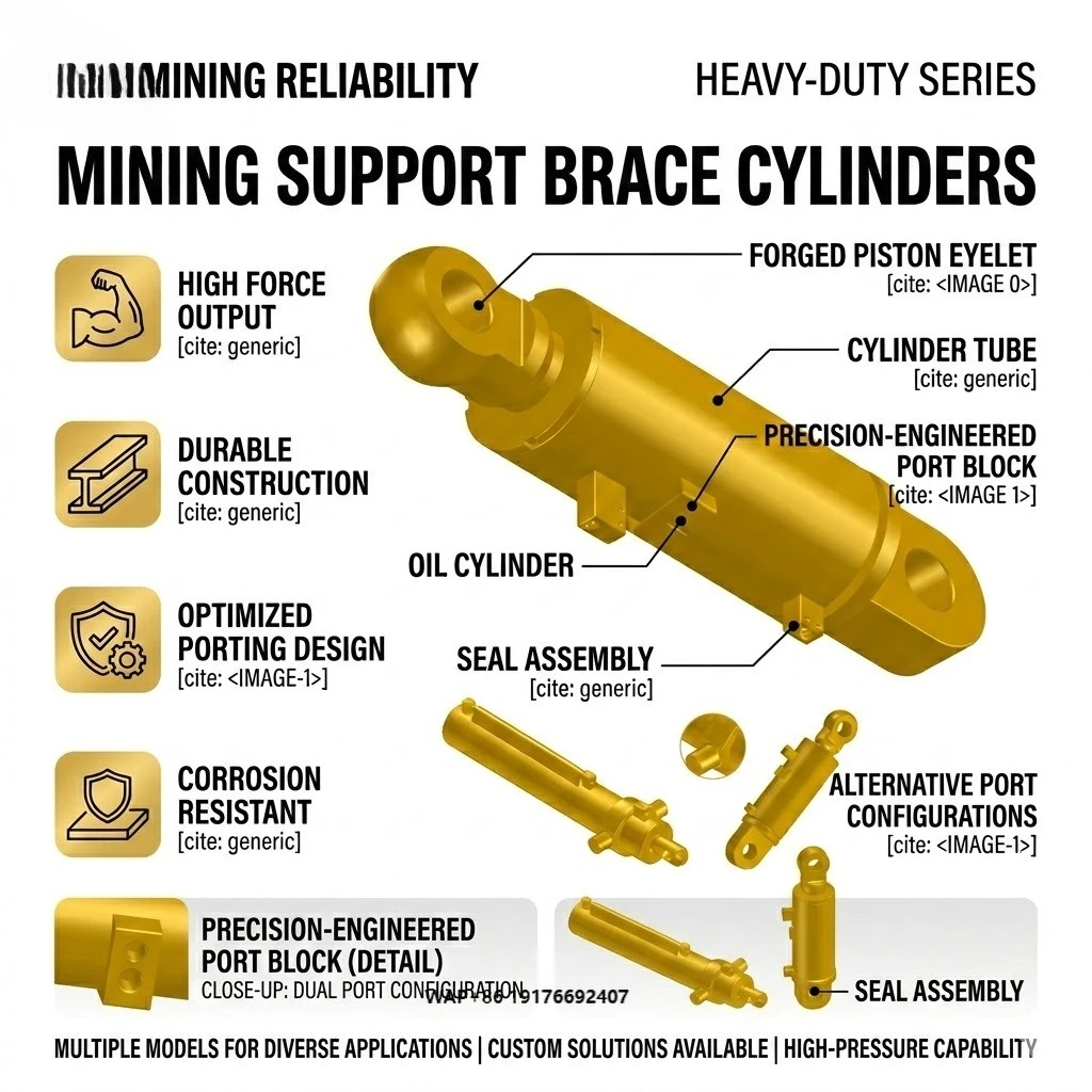 Strong Load-Bearing Hydraulic Jack Ram Oil Cylinder for Mining Support