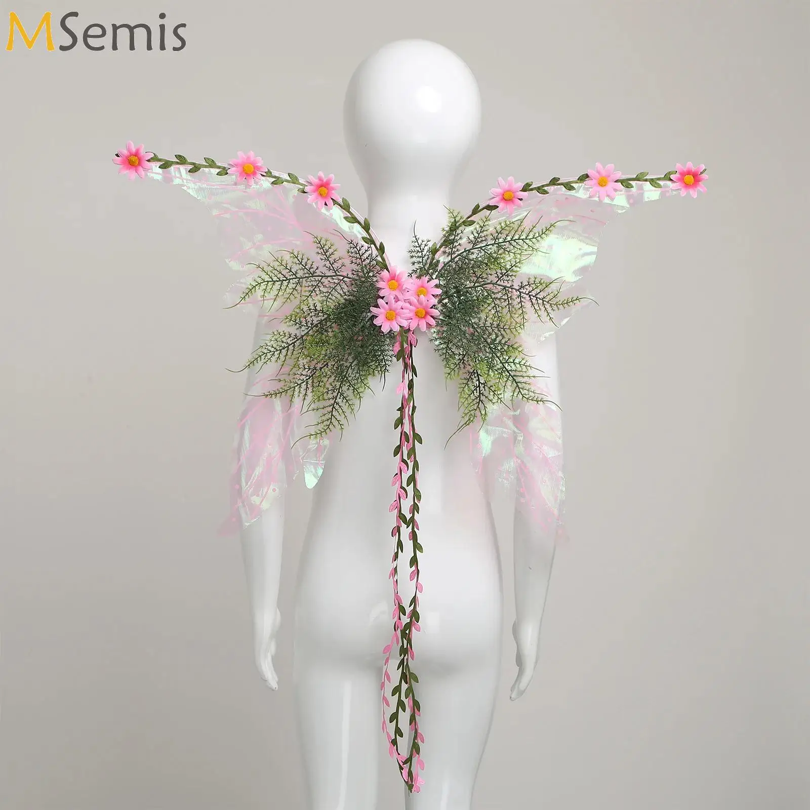 

Flowers Fairy Elf Wings Adult Flowers Leaves and VinesButterfly Wings Forest Elf Wings Photo Shooting Role Playing Fairy Costume