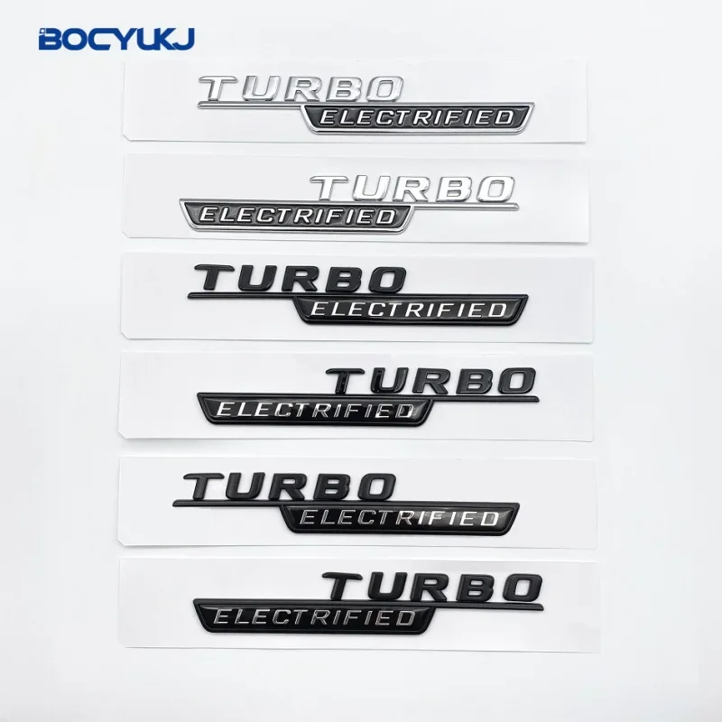 

Turbo-ELECTRIFIED ABS Car Decoration Stickers For Mercedes-Benz AMG A B C E G W S Class GL Nameplate Emblem Exterior Accessories