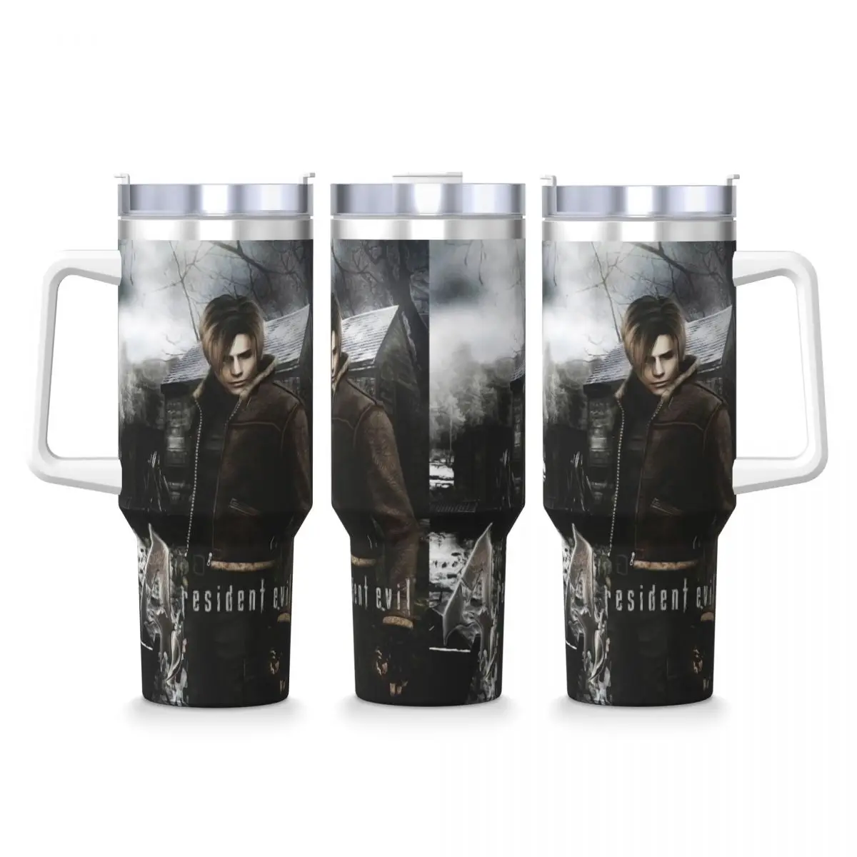 Stainless Steel Tumbler Leons Kennedy Residents Evils Thermal Cups Portable Hot Drinks Mugs Cup Beach Printed Water Bottle