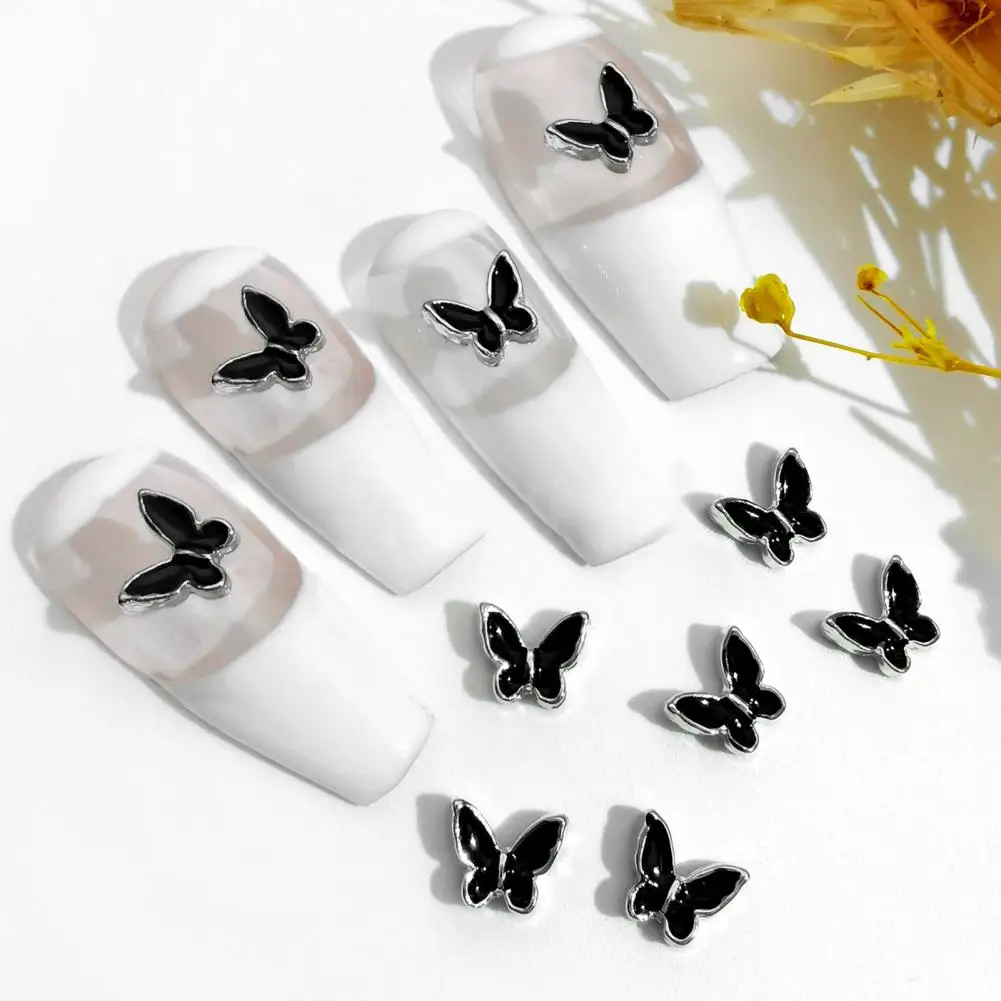 10PCS 3D Nail Butterfly Fairy Jewelry Web Celebrity Charm Resin Drill Acrylic Nail Decoration Rhinestone DIY Manicure Supplique