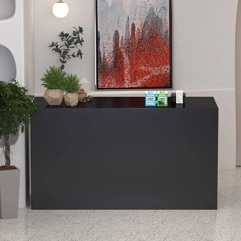 Professional Office Furniture Luxury Room Table Beauty Salon Storage Reception Counter Desk Minimalist Muebles Pulpito Front