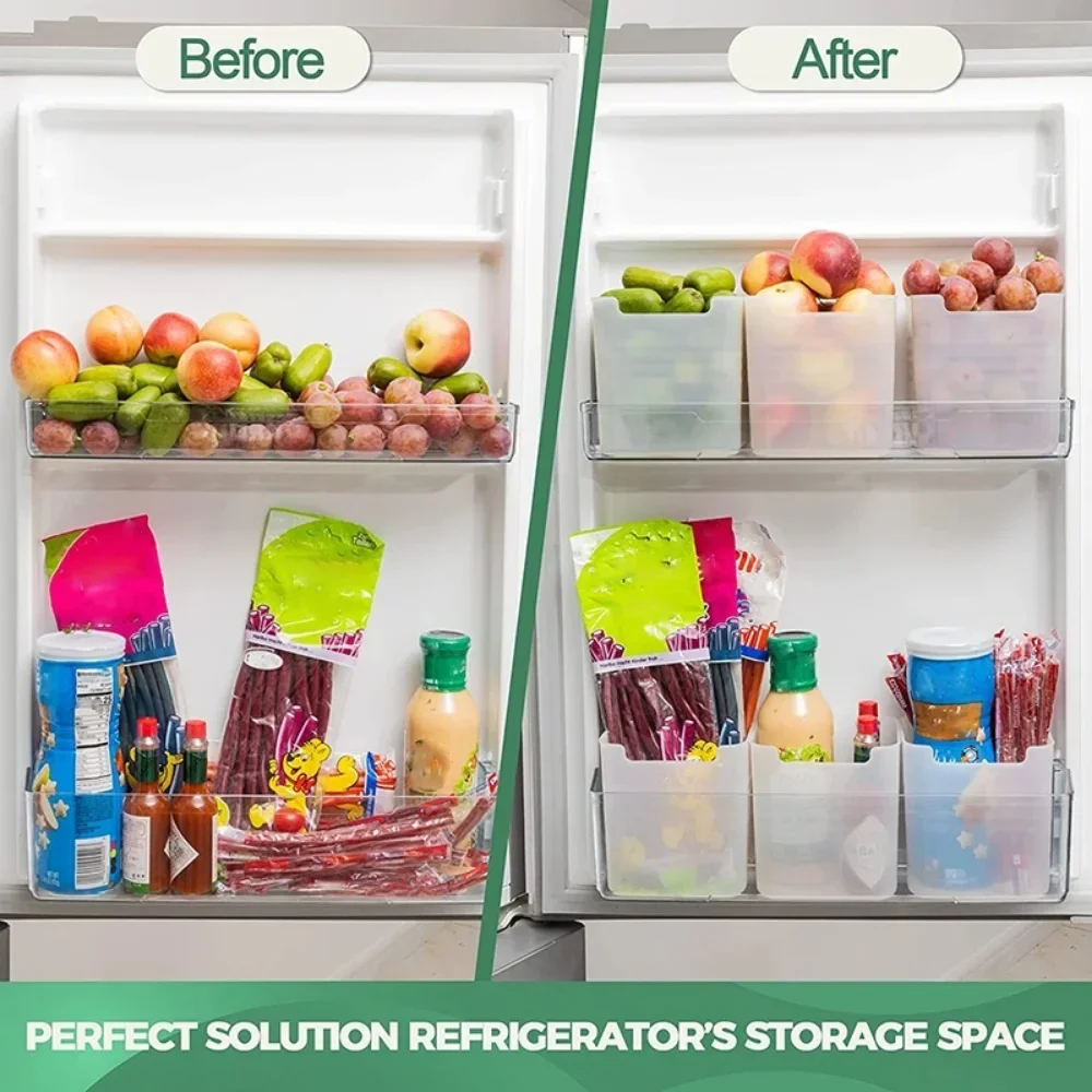 Refrigerator Food Storage Box Fruit Vegetable Fresh-keeping Box Refrigerator Side Door Container Drawers Rack Kitchen Supplies