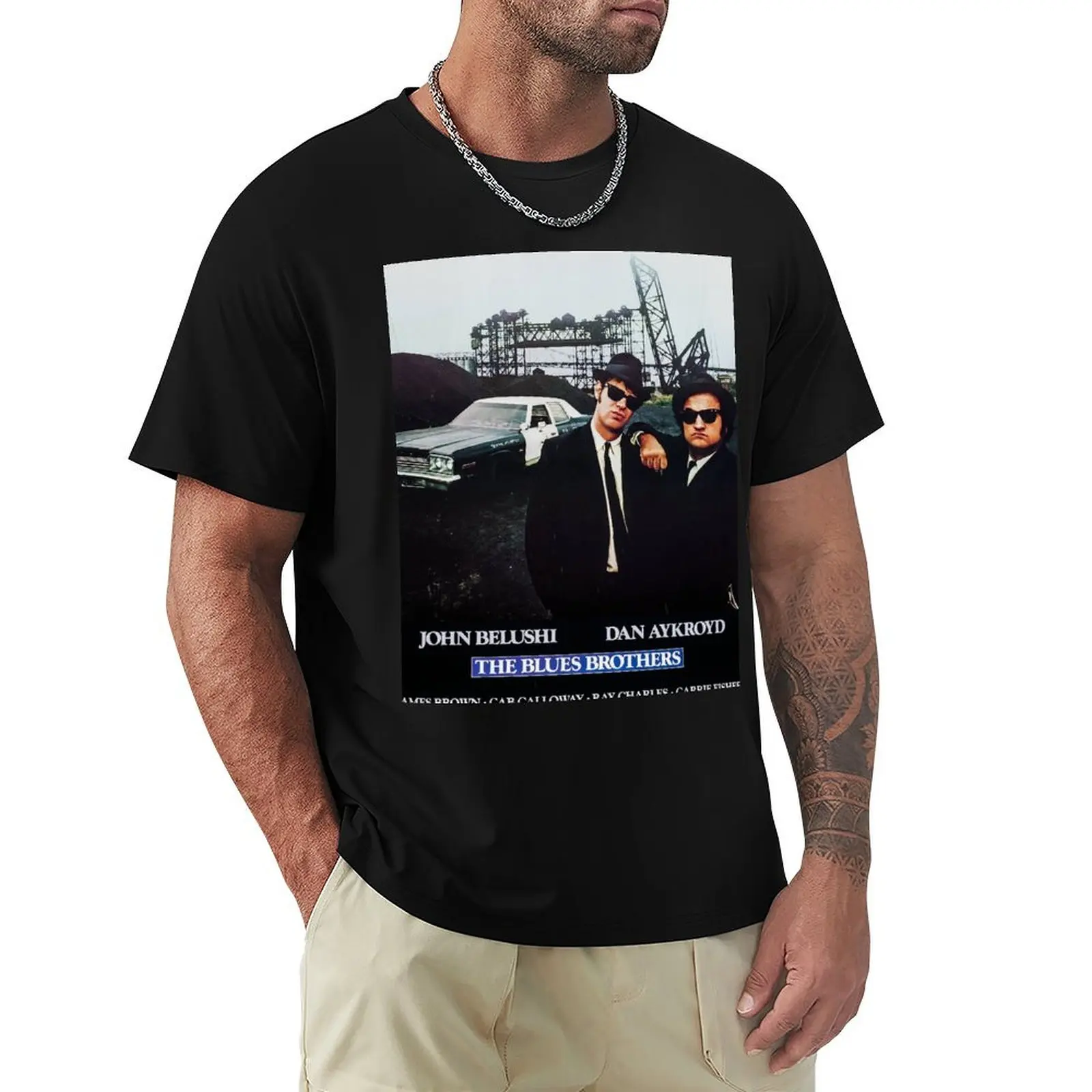 The Blues Brothers Movie Poster T-Shirt Work Wear Breathable Tee