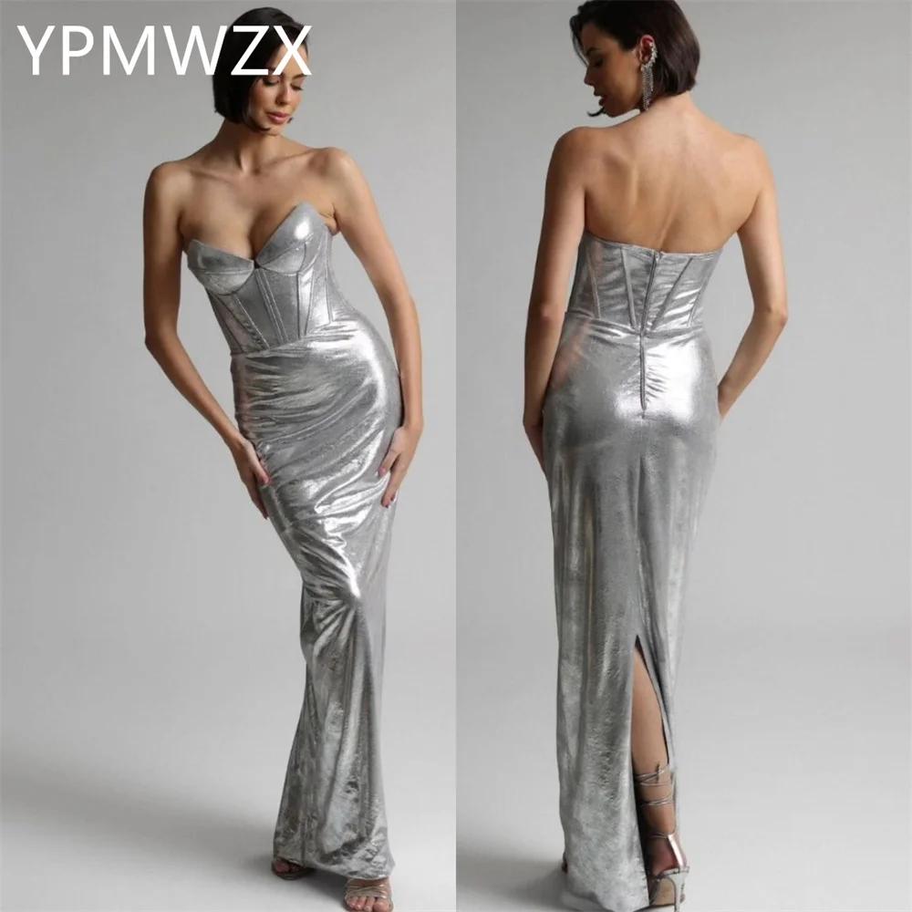 

Customized Prom Gown Formal Evening Dress Party Occasion YPMWZX Sweetheart Column Floor Length Skirts Sequin Bespoke D