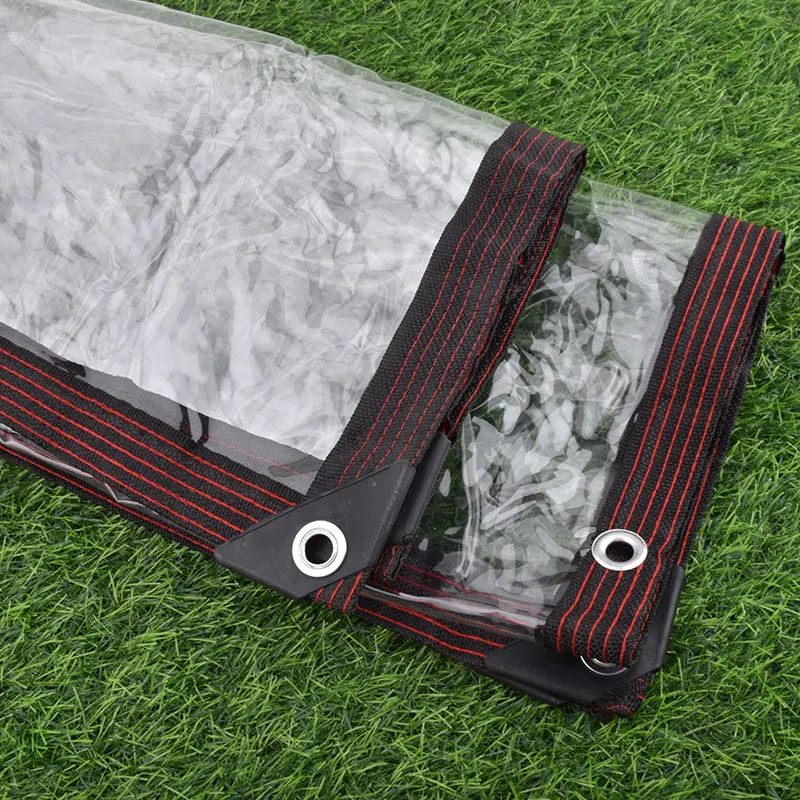 Thick 0.35/0.55mm Waterproof Transparent ,PVC Tarpaulin Balcony Succulent Plants Tarp Cover Terrace Viewable Rainproof Cloth