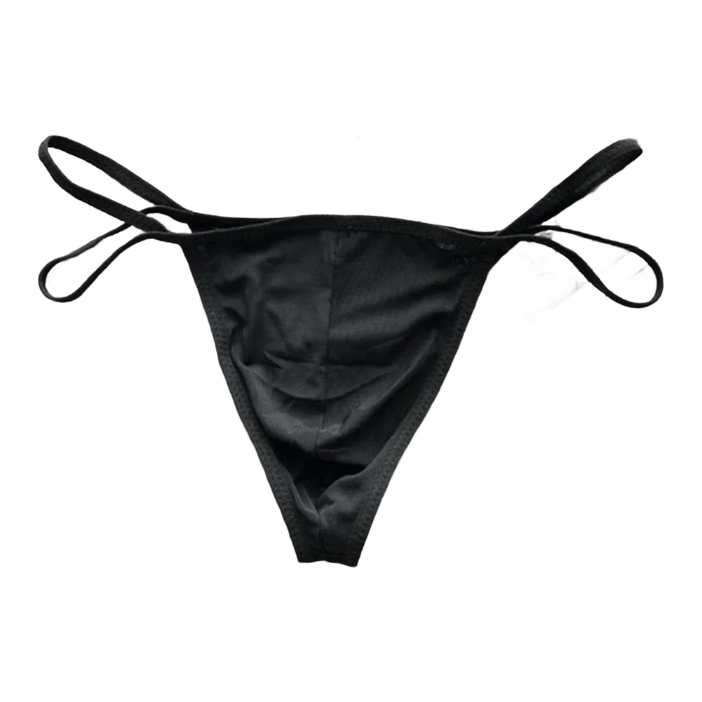 Elastic Waist Thin Strap Men Mesh Thong Underwear G-String Pouch See Through Cooling Soft T-Back Underpants