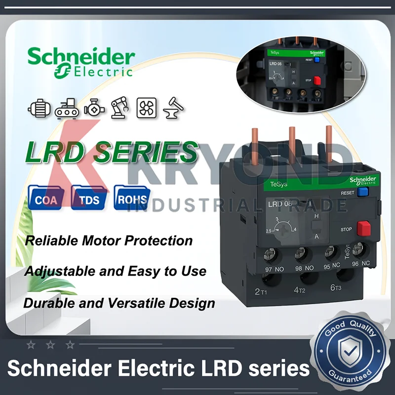 

Schneider Electric LRD08C Thermal Overload Relay 0.1-0.16A Adjustable Protection for Motors Reliable for Industrial Applications