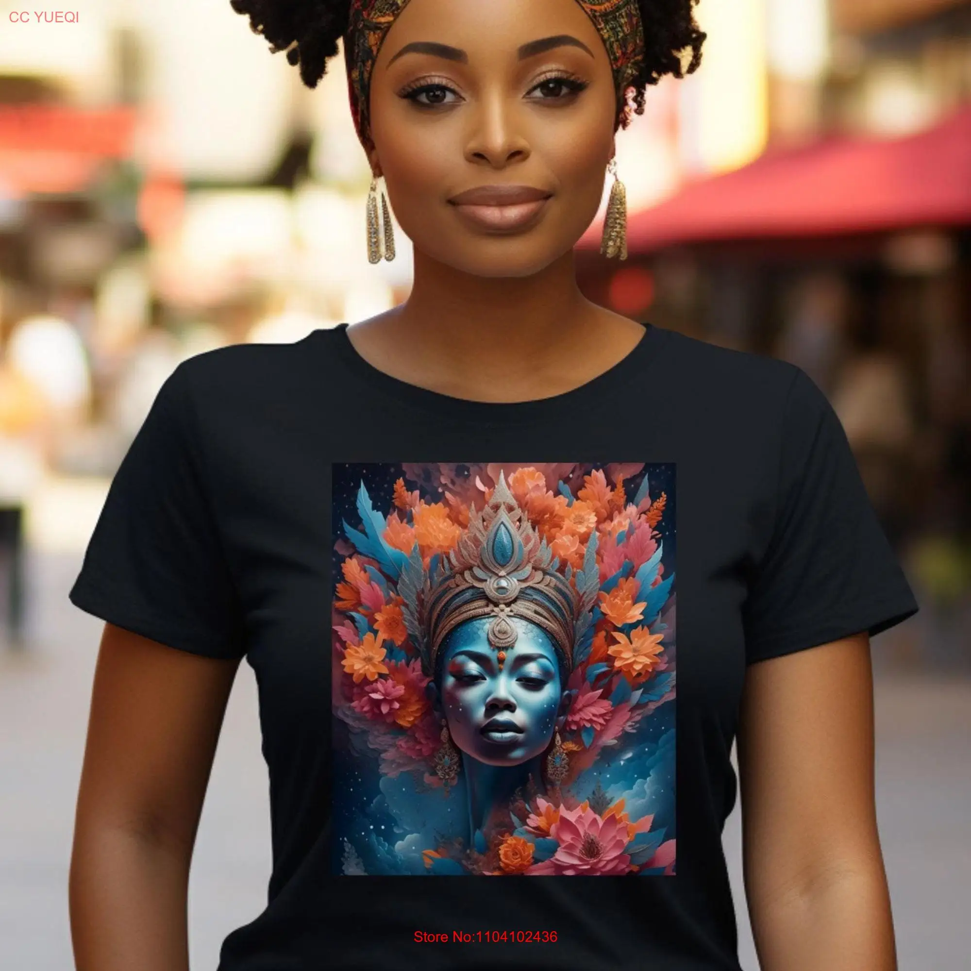 Afro Black Woman Queen Juneteenth T Shirt Nubian Melanin Girl long or short sleeves