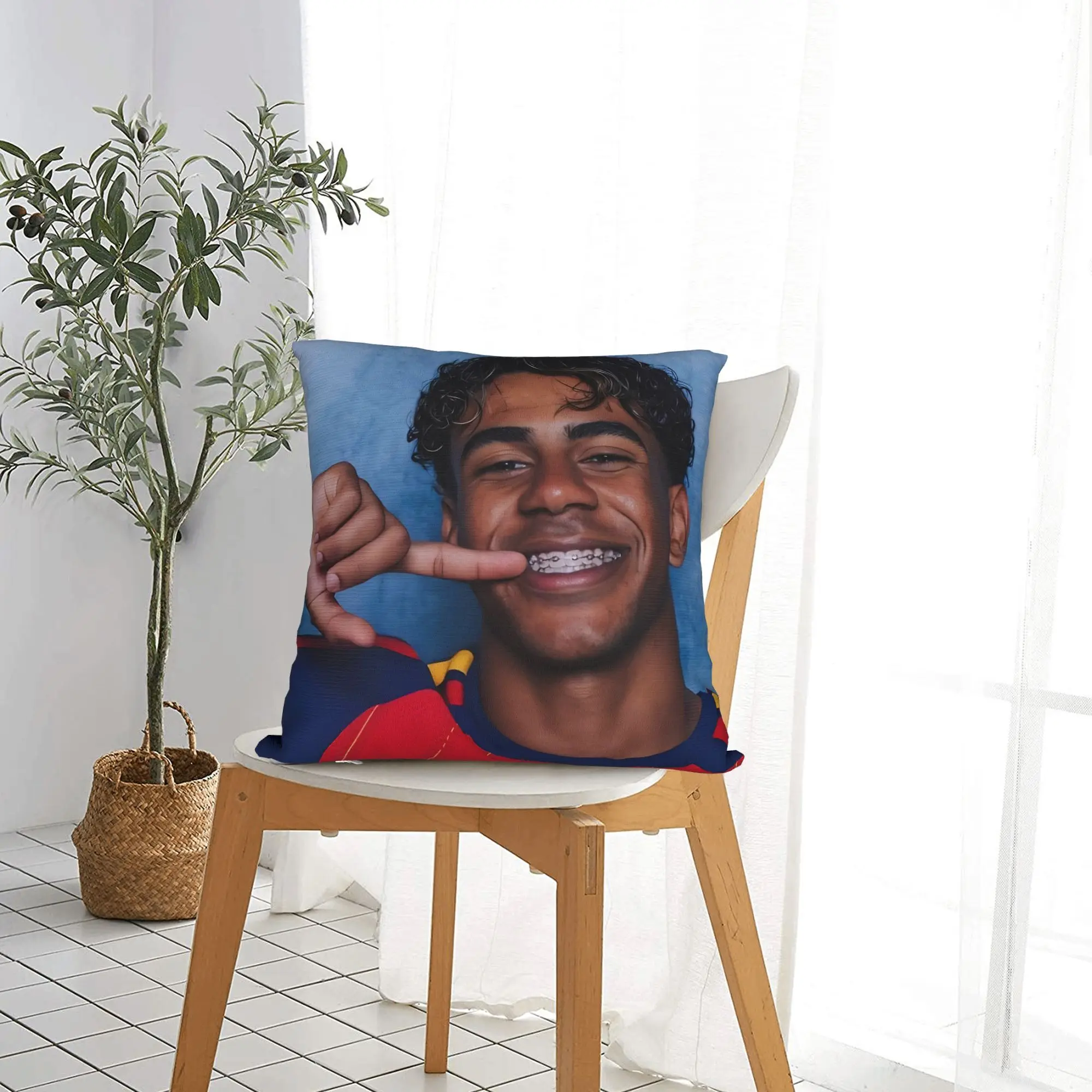 Lamine Y-Yamal Football Soccer Pillowcase Printed Cushion Cover Decorations  Pillow Case Cover Home Zippered