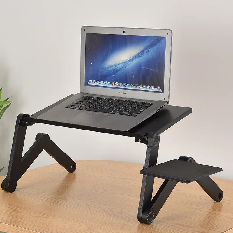 Adjustable Aluminum Alloy Laptop Table, Portable Folding Computer Desk, Students Dormitory, Computer Stand, Bed Tray