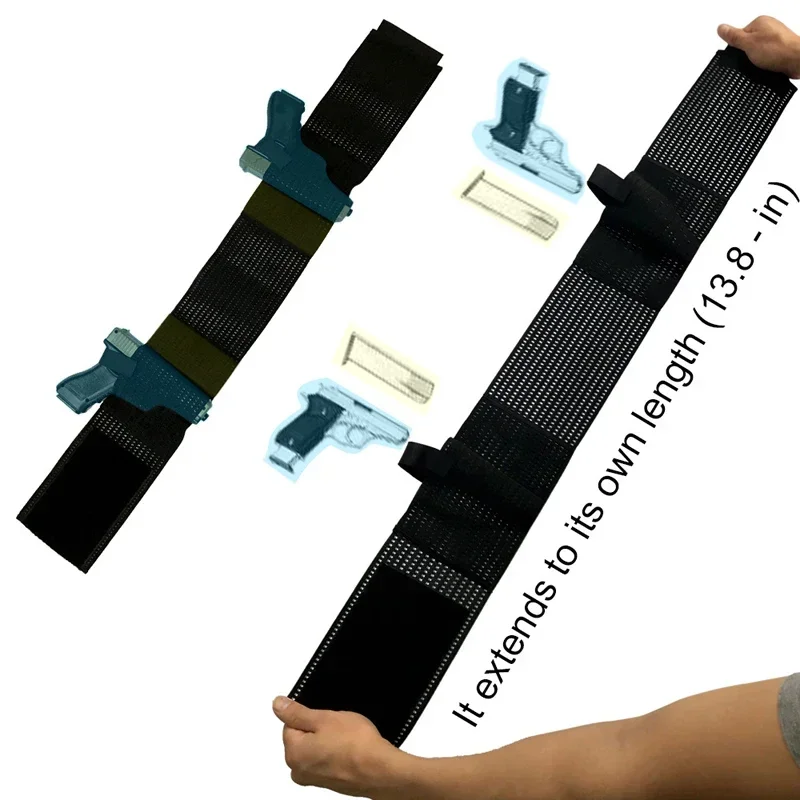 Universal ยุทธวิธีปกปิดปรับ Belly Band เอวปืนพกซ้ายขวามือปืน Holster สําหรับ Glock USP และส่วนใหญ่ปืนพก