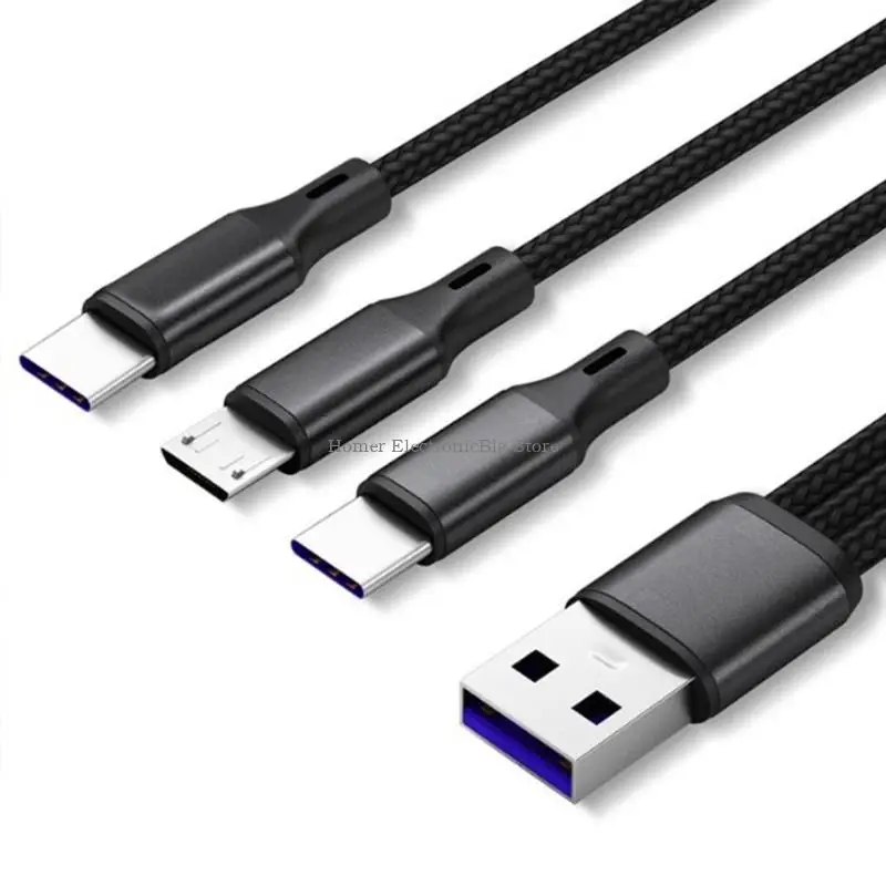 Universal Multiple Ports Зарядка кабеля USB C/Micro USB/разъем для телефона