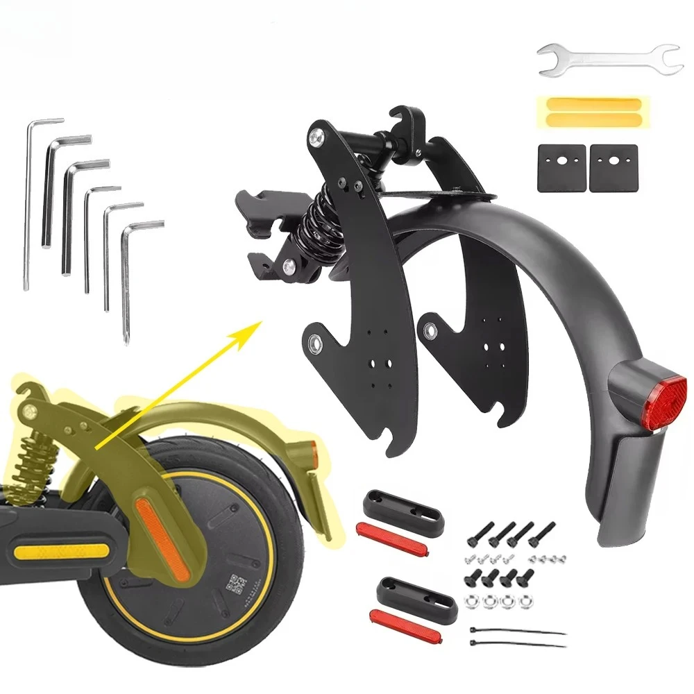 

Modified Rear Suspension Shock For Ninebot G30 G30D G30LP Electric Scooter Absorber Kit With Fender Taillight Reflective Tube