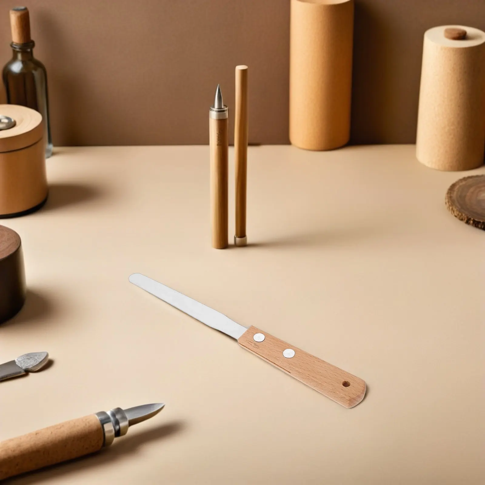 

6Pcs Polymer Clay Sculpting Tools Wooden Handle Pottery Carving Knives Ceramic Modeling Fettling Knife Clay Pottery Tool Set