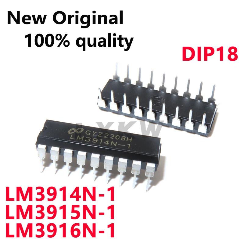5-10/PCS New LM3914N-1 LM3914N LM3915N-1 LM3915N LM3916N-1 LM3916N DIP18 The LED bar chart shows the driver chip In Stock