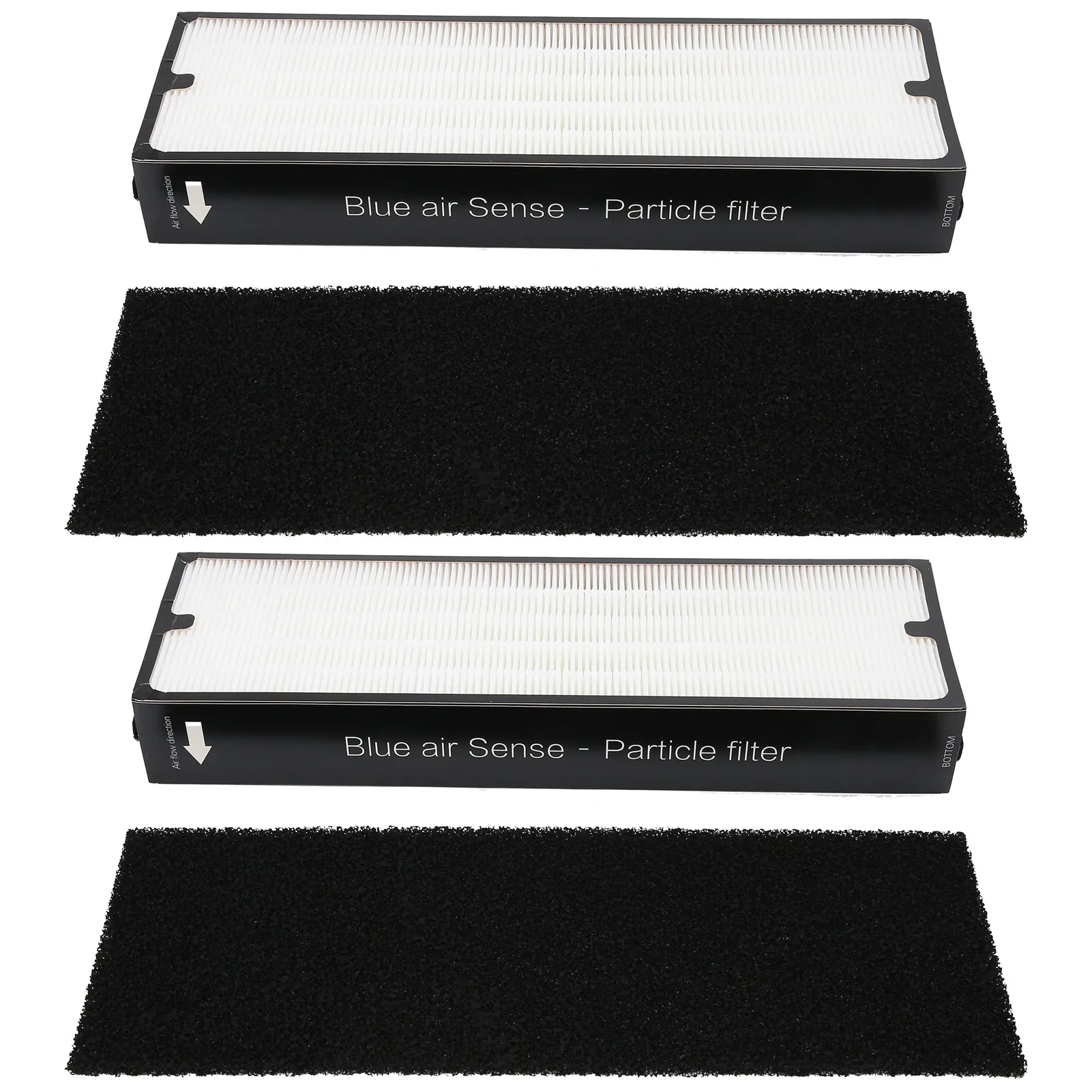 مجموعتان من استبدال فلتر شبكي من نوع الجسيمات مناسب لفلتر الجسيمات من سلسلة Blue Air Sense لتنقية الهواء