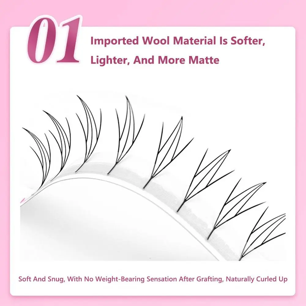 Kit de faux-cils en grappe à 12 rangées, Extensions de cils en vison, boucles simples C/D/CC, bande dessinée, outils de maquillage pour les yeux