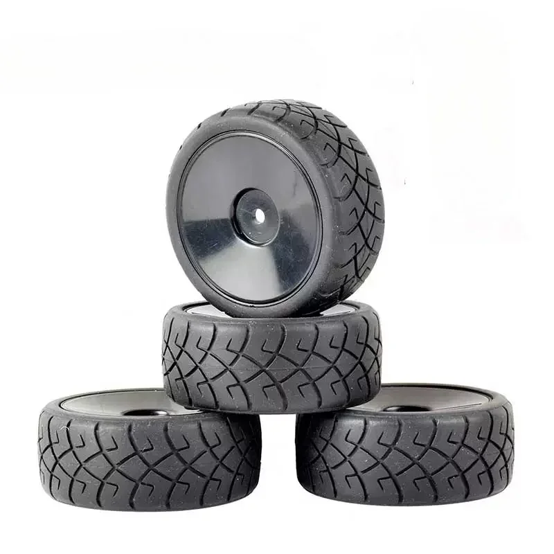 for RC model car  1/10 1/12 1/14 flat running tire combination 64mm rubber soft tire wear-resistant belt high-density sponge