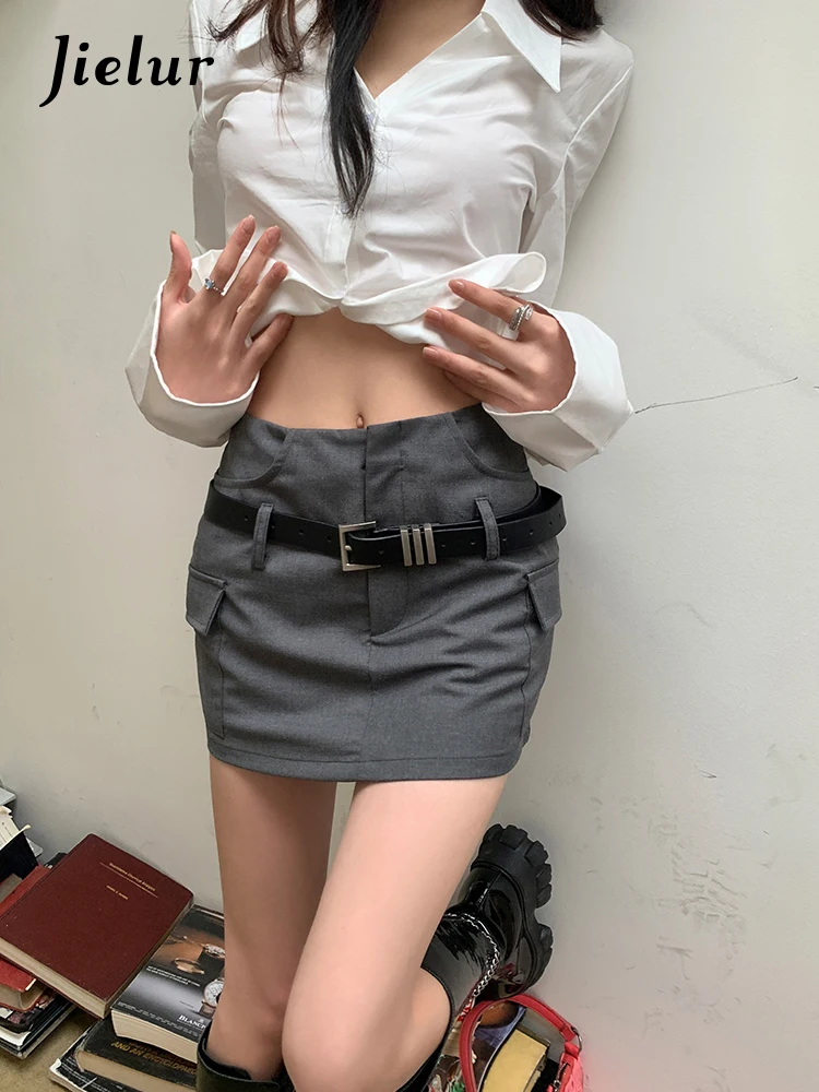 Jielur Spring Summer New Sexy Slim Women Shirt Solid Color Casual Fashion Loose Shirt Female White Basic Simple Shirt Woman