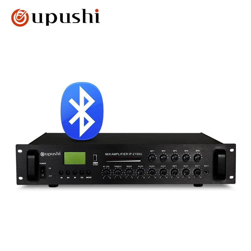 Oupushi IP-2350U 350W Five-zone Tuning Digital Power Audio Amplifier High Speed Network Interface