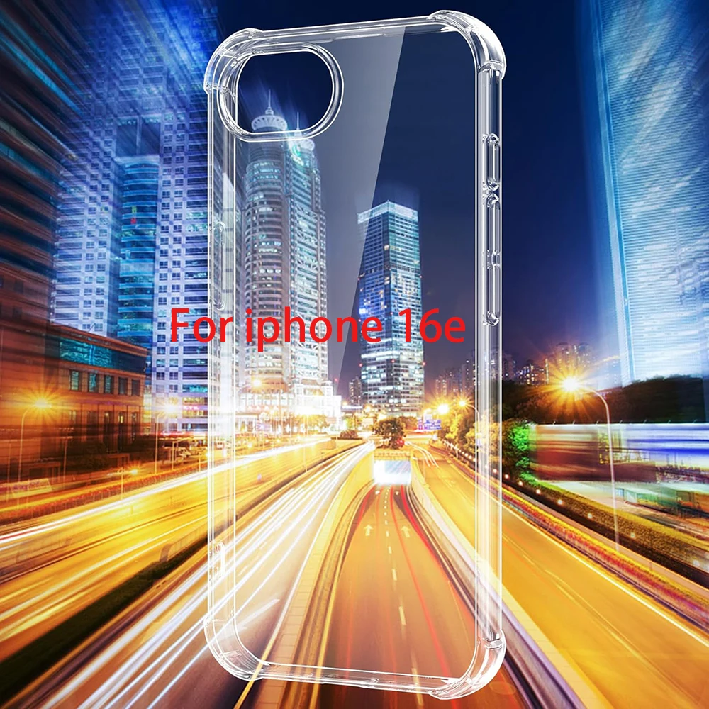 For iphone 16E Thick Shockproof Clear TPU Phone Case for iphone 16e Transparent Soft Cover view 6