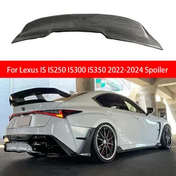 For Lexus IS IS250 IS300 IS350 2022 2023 2024 Car Styling Carbon Fiber Rear Trunk Boot Duck Spoiler Back Windshield Wing