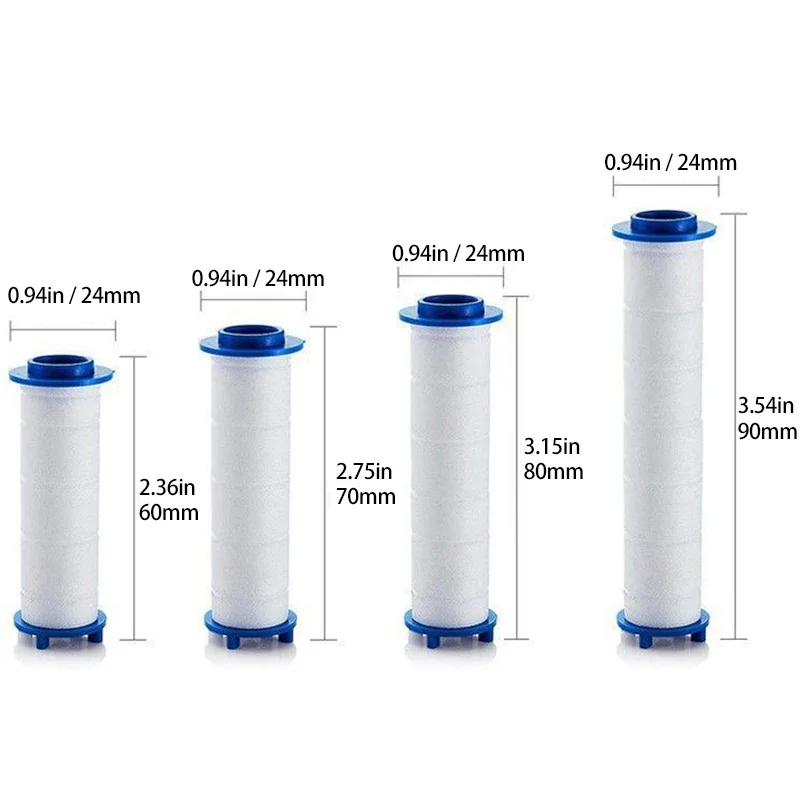 Filtered Showerhead with PP Cotton Filter Cartridge, Shower Head Water Filter, Replacement Shower Filter Element for Hard Water