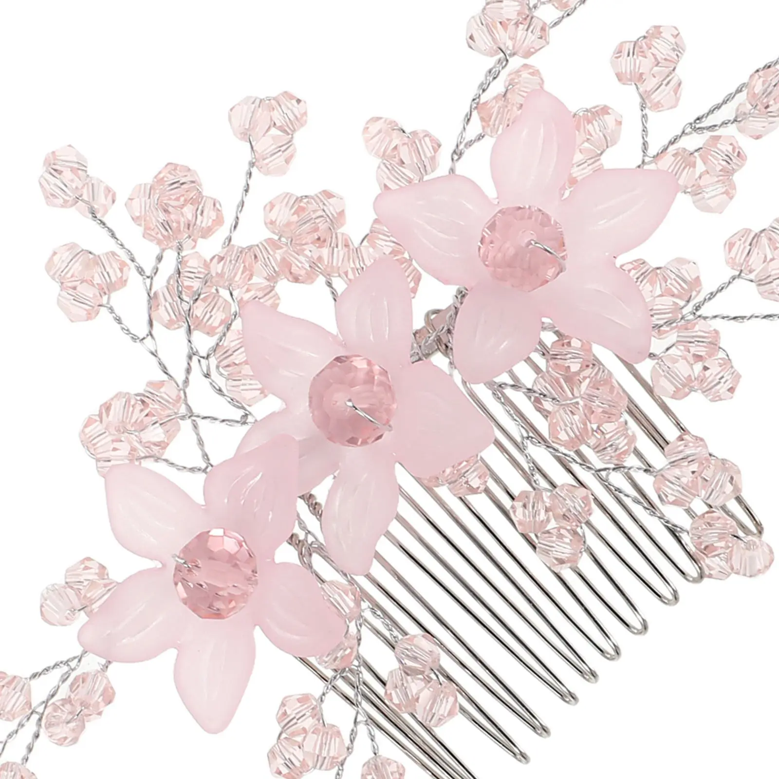 Handcrafted Acrylic Crystal Bridal Hair Comb Elegant Wedding Headpiece Lightweight Sparkling Rhinestone Hair Accessory for Bride